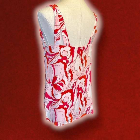 NWOT Equipment Femme ‘Hadley’ Silk Crepe Tank in “Raspberry Sorbet Multi” Sz XXS - Picture 11 of 16